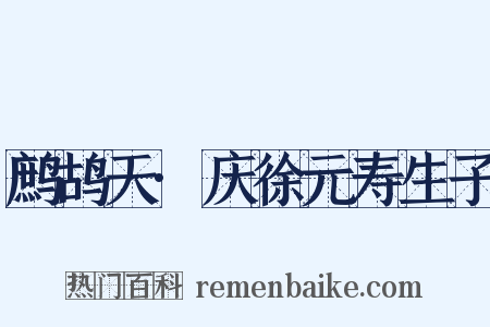 鹧鸪天·庆徐元寿生子是什么意思的图片